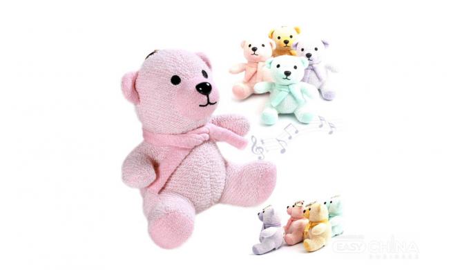 Игрушка мягкий мишка-колонка